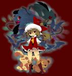  arms_behind bandaid banette blonde_hair boots crossover flandre_scarlet hat highres ichihaya knee_boots misdreavus nintendo panties pokemon ponytail purple_eyes red_eyes spinda teddiursa touhou underwear violet_eyes wings zubat 