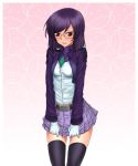  deep_dive_algorithm duplicate genderswap glasses gundam gundam_00 purple_hair rokuichi short_hair thigh-highs thighhighs tieria_erde zettai_ryouiki 