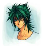  green_hair kraken_isaac lowres male neptune one-eyed one_eye poseidon saint_seiya scar solo 