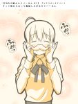  1girl 1koma ahoge artoria_pendragon_(all) bangs bow bowtie breasts closed_eyes closed_mouth comic commentary_request eyebrows_visible_through_hair facial_hair fate/grand_order fate_(series) holding holding_mustache long_sleeves monochrome mustache saber solo translation_request tsukumo 
