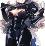 1girl bdsm blush bondage boots bound breasts collar corset dominatrix elbow_gloves female_my_unit_(fire_emblem_if) fire_emblem fire_emblem_if gloves hairband large_breasts latex latex_gloves leather long_hair looking_at_viewer mamkute my_unit_(fire_emblem_if) negiwo pointy_ears red_eyes simple_background smile solo thigh-highs thigh_boots 