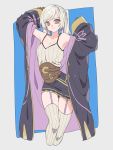  1girl blush breasts cape female_my_unit_(fire_emblem:_kakusei) fire_emblem fire_emblem:_kakusei full_body gloves highres itou_(very_ito) long_hair looking_at_viewer medium_breasts my_unit_(fire_emblem:_kakusei) robe short_hair silver_hair simple_background smile solo twintails white_hair yellow_eyes 