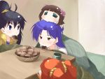  ganaha_hibiki idolmaster kisaragi_chihaya kotatsu puchimasu! table takatsuki_yayoi twintails 