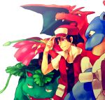  1boy baseball_cap blastoise charizard dada_(dolce) dragon hat pokemon pokemon_(creature) pokemon_(game) pokemon_rgby pokemon_special pokemon_trainer red red_(pokemon) super_smash_bros. venusaur 