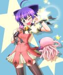  fang kyouran_kazoku_nikki macross macross_frontier matatabi_(2ccp) midarezaki_gekka midarezaki_kyouka parody seikan_hikou thighhighs wink 