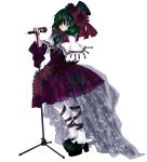  hat kagiyama_hina lolita_fashion microphone microphone_stand mikazuki_sara mini_top_hat top_hat touhou 