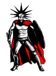  300 male parody shield sword vector_trace zaraki_kenpachi 