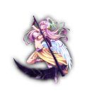  1girl angel_wings ass breasts crop_top cross elbow_gloves evil_grin evil_smile feathered_wings gloves gradient_hair grin halo holding holding_weapon jibril_(no_game_no_life) kanpani_girls large_breasts long_hair low_wings magic_circle midriff mismatched_legwear multicolored multicolored_eyes multicolored_hair no_game_no_life official_art pink_hair scythe shoes sideboob single_shoe smile solo symbol-shaped_pupils tattoo transparent_background very_long_hair violet_eyes weapon white_wings wing_ears wings yellow_eyes 