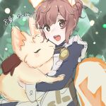  1girl animal_ears blue_shirt commentary_request fire_emblem fire_emblem_heroes frilled_sleeves frills grey_eyes highres long_sleeves looking_at_viewer ratatoskr_(fire_emblem) sakura_no_yoru shirt squirrel_ears squirrel_girl squirrel_tail tail 