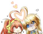  ... 1boy 1girl ahoge blush chung_seiker elsword eyebrows_visible_through_hair hair_between_eyes heart ignia_(elsword) iron_paladin_(elsword) long_hair orange_eyes orange_hair priestess soo_(vyve2555) 