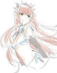  1girl bangs breasts cleavage closed_mouth eyebrows_visible_through_hair fate/grand_order fate_(series) highres long_hair medb_(fate/grand_order) navel pink_hair shimo_(s_kaminaka) simple_background sketch small_breasts solo straight_hair tiara very_long_hair white_background yellow_eyes 