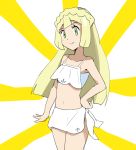  blonde_hair creatures_(company) game_freak green_eyes hand_on_hip hgm_(cjh4563) lillie_(pokemon) nintendo pokemon pokemon_(anime) pokemon_sm_(anime) swimsuit 