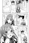  ... /\/\/\ 1boy 1girl admiral_(kantai_collection) arms_at_sides asashio_(kantai_collection) bangs barrier blush closed_eyes comic commentary_request dress epaulettes eyebrows_visible_through_hair faceless facing_to_the_side frown greyscale hair_between_eyes hand_up hat head_tilt height_difference k_hiro kantai_collection long_hair long_sleeves looking_to_the_side monochrome neck_ribbon nose_blush open_mouth outdoors pants peaked_cap pinafore_dress remodel_(kantai_collection) ribbon road school_uniform sidewalk sleeveless sleeveless_dress speech_bubble spoken_ellipsis stairs sweatdrop thought_bubble traffic_light translation_request v-shaped_eyebrows v_arms wall 