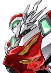  aiba_takaya armor glowing glowing_eyes mask mecha mouth_mask power_armor robot science_fiction sideways tekkaman_blade tekkaman_blade_(character) zzz_sakaz 