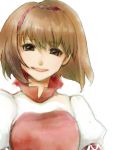  1girl breasts brown_eyes brown_hair commentary_request gensou_suikoden gensou_suikoden_ii hairband nanami_(suikoden) short_hair smile solo 