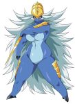  1girl blue_fur breasts creatures_(company) female game_freak gen_5_pokemon large_breasts long_hair nintendo no_humans pokemon pokemon_(creature) pokemon_(game) pokemon_bw samurott white_hair 