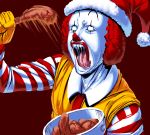  ahegao chicken chicken_(food) food hat kfc kfc_(company) male masao mcdonald&#039;s mcdonald's mcdonalds open_mouth rolleyes rolling_eyes ronald_mcdonald tongue what 