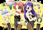  animal_ears anpi bad_id bunny_ears bunnysuit coco_(precure_5) fishnet_pantyhose fishnets hits kasugano_urara milk_(precure_5) minazuki_karen musical_note musical_notes natsuki_rin nosebleed nuts pantyhose precure pretty_cure rabbit_ears sign sweatdrop yes!_precure_5 yes!_pretty_cure_5 yumehara_nozomi 