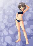  barefoot bikini black_hair feet green_eyes hayate_no_gotoku! minazuki_honoo short_hair swimsuit 