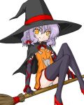  broom halloween hat lowres night_wizard thigh-highs thighhighs witch_hat 