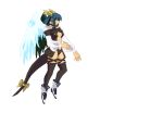  animated_gif asymmetrical_wings blue_hair dizzy gif guilty_gear lowres ribbon tail tail_ribbon thighhighs wings 