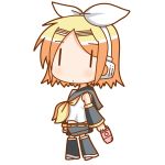  1girl blonde_hair chibi kagamine_rin minami_(colorful_palette) playstation_portable solo vocaloid |_| 
