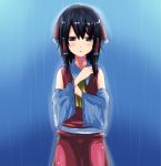  japanese_clothes miko naze rain ribbon ribbons touhou wet 