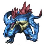  blue_skin claws creatures_(company) feraligatr fukurou_(owl222) game_freak gen_2_pokemon highres nintendo pokemon pokemon_(game) pokemon_gsc reptile scales white_eyes yellow_skin 