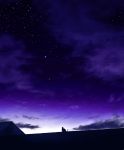  cat clouds highres mks night night_sky no_humans original scenery sky star_(sky) starry_sky 