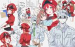  2boys 6+girls ae-3803 blush box brown_hair carrying closed_eyes comic cup drinking flat_cap happy hat hataraku_saibou highres hug korean looking_at_another macrophage_(hataraku_saibou) mery_(apfl0515) multiple_boys multiple_girls peeking_out platelet_(hataraku_saibou) ponytail red_blood_cell_(hataraku_saibou) redhead shaded_face smile stalking text_focus translation_request u-1146 white_blood_cell_(hataraku_saibou) white_hair 