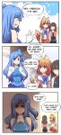  3girls 3koma absurdres animal_ears bangs blue_eyes blue_hair breasts comic elbow_gloves english firefox firefox_(browser) flat_chest fox_ears fox_tail gloves highres internet_explorer large_breasts long_hair medium_hair microsoft multiple_girls one_side_up os-tan osiimi personification sad sailor_collar stitched tail third-party_edit white_gloves 