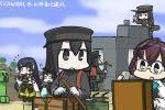  !! 3girls :d :o akitsu_maru_(kantai_collection) clone clouds cloudy_sky commentary_request creeper dated day detached_sleeves diamond furisode glasses gloves hair_tubes hamu_koutarou hat iron japanese_clothes kantai_collection kimono machinery military_hat minecraft mizuho_(kantai_collection) multiple_girls multiple_persona o_o okinami_(kantai_collection) open_mouth pickaxe shovel sky smile solid_circle_eyes white_gloves 