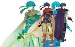  blue_hair cape fire_emblem fire_emblem:_souen_no_kiseki fire_emblem_path_of_radiance gloves headband ike male marth nintendo super_smash_bros. sword tiara weapon 