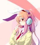  animal_ears azuma_seiji bunny_ears headphones mugen_soukyuu necktie parody rabbit_ears reisen_udongein_inaba style_parody touhou 