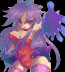  long_hair pointy_ears purple_hair red_eyes seiken_densetsu seiken_densetsu_3 thighhighs 