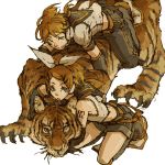  bad_id claws gecco hirasawa_geko hold holding kagamine_len kagamine_rin siblings tiger twins vocaloid 
