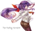 hands owari_no_chronicle ponytail purple_hair shinjou_sadagiru smile tenkuu_sphere 