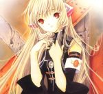   blonde_hair chii chobits hair_pin long_hair persocom  