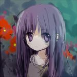  child flower furude_rika higurashi_no_naku_koro_ni lowres night oekaki purple_eyes purple_hair violet_eyes 