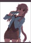  gasai_yuno long_hair lowres mirai_nikki phone pink_hair ribbon ribbons yandere 