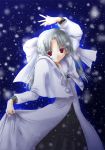  melty_blood red_eyes silver_hair snow tsukihime type-moon white_len 