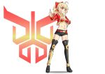  1girl ahoge artoria_pendragon_(all) blonde_hair breasts buti-yu closed_mouth crossover fate/stay_night fate_(series) highres kamen_rider kamen_rider_kuuga kamen_rider_kuuga_(series) ponytail red_eyes rider-tan saber shorts smile solo tagme thumbs_up 