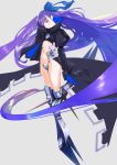  armor armored_boots black_coat blue_ribbon boots crotch_plate fate/extra fate/extra_ccc fate/grand_order fate_(series) hair_ribbon juliet_sleeves long_hair long_sleeves meltlilith navel puffy_sleeves purple_hair ribbon sleeves_past_wrists spikes very_long_hair ya99ru 
