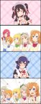  4koma 6+girls absurdres ayase_arisa ayase_eli comic commentary_request gaijin_4koma heart heart_hands highres hoshizora_rin koizumi_hanayo kousaka_honoka kousaka_kure looking_at_another love_live! love_live!_school_idol_project minami_kotori mogyutto_&quot;love&quot;_de_sekkin_chuu! multiple_girls nishikino_maki otonokizaka_school_uniform parody sonoda_umi yazawa_nico 