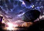  highres house kumeki_(kk4615) night night_sky no_humans original satellite_dish scenery sky star_(sky) starry_sky tree 