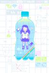 1girl air_bubble animated animated_gif book bottle bubble cellphone closed_eyes elements hair_ornament hairclip jellyfish long_sleeves math monochrome original phone pixel_art shirt shoes short_sleeves skirt smartphone socks solo toyoi_yuuta untied_shoe water water_bottle 