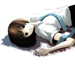  brown_hair emukami lying necktie school_uniform 