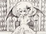  beige monochrome remilia_scarlet rin_(artist) rin_(royal) touhou traditional_media 