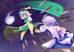  battle izayoi_sakuya knife konpaku_youmu shokkin sword touhou 