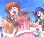  brown_hair clannad company_connection crossover furukawa_akio furukawa_sanae headband kanon key_(company) minase_nayuki open_mouth race racing running tears zen 